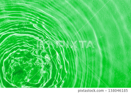 drops on water with circles on a green background drops on water with circles on a green background 138046185
