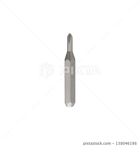 Iron bit for screwdriver and drill on Isolated on a white background 138046198
