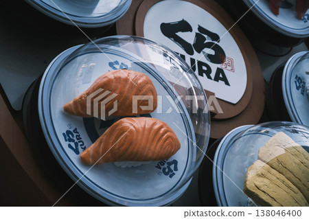 [Shinsekai] Flashy sign / Large conveyor belt sushi restaurant 138046400
