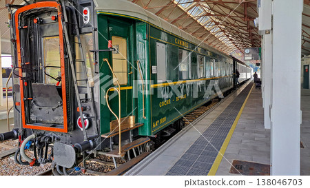 Canfranc, Spain - Oct 05, 2025: The Canfranc station is a railway station located at Canfranc in Huesca, Spain Canfranc, Spain - Oct 05, 2025: The Canfranc station is a railway station located at Canfranc in Huesca, Spain 138046703