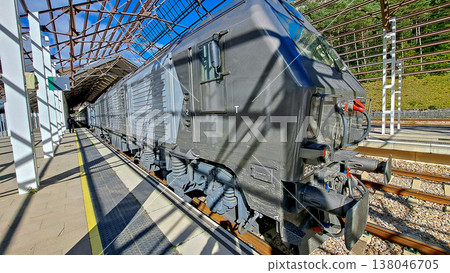Canfranc, Spain - Oct 05, 2025: The Canfranc station is a railway station located at Canfranc in Huesca, Spain Canfranc, Spain - Oct 05, 2025: The Canfranc station is a railway station located at Canfranc in Huesca, Spain 138046705