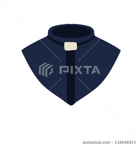 Cleric collar, priest religious black uniform neck garment. Church catholic pastor clothing apparel. Clerical minister spiritual preacher vestment, orthodox chaplain shirt. Cleric collar collection Cleric collar, priest religious black uniform neck garment. Church catholic pastor clothing apparel. Clerical minister spiritual preacher vestment, orthodox chaplain shirt. Cleric collar collection 138046953