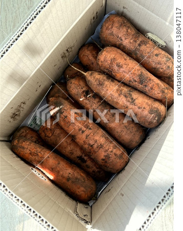 very fresh organic carrots bunch very fresh organic carrots bunch 138047117