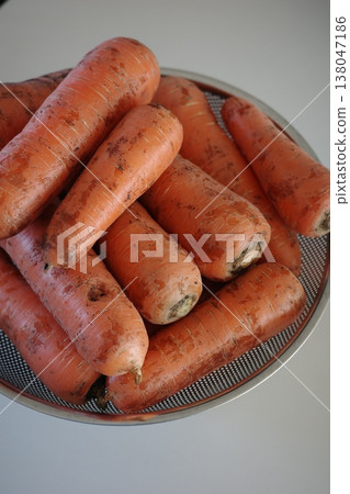 very fresh organic carrots bunch very fresh organic carrots bunch 138047186