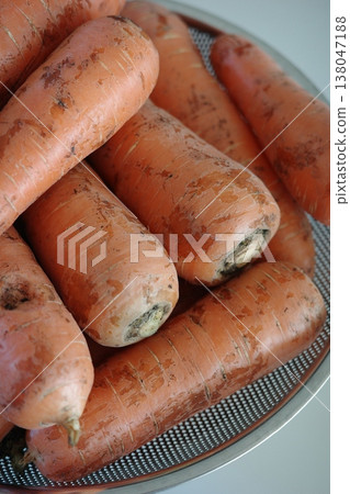 very fresh organic carrots bunch very fresh organic carrots bunch 138047188