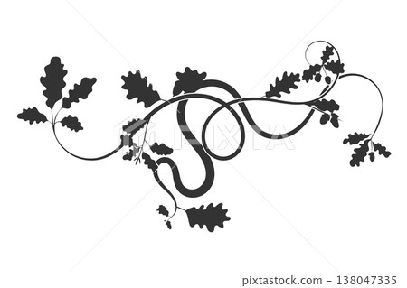 An interesting oak and acorn pattern tangled tree 138047335