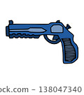 Doodle retro pistol from game console new vector 138047340