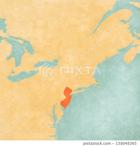 Map of Northeastern United States - New Jersey Map of Northeastern United States - New Jersey 138048365