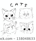 各種類型的貓咪插圖 138048633