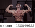 Bodybuilder posing in the gym, aesthetic body 138049688