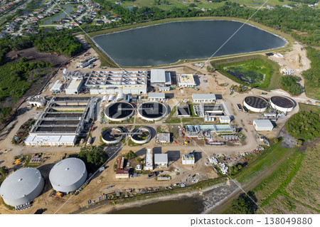 Water treatment facility is essential infrastructure to clean and process water, removing pollutants before distributing it to homes and businesses 138049880