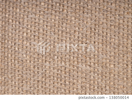 Close Up Brown Burlap Fabric Surface 138050014