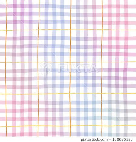 Gold Line Pink Purple Gradient Plaid Gingham Madras Check Hand Drawn Background Pattern Overlay Gold Line Pink Purple Gradient Plaid Gingham Madras Check Hand Drawn Background Pattern Overlay 138050153