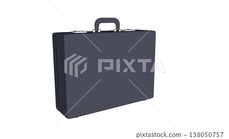 黑色商務硬殼箱的3D插圖 138050757