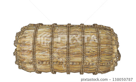3D illustration of a rice bale 3D illustration of a rice bale 138050787