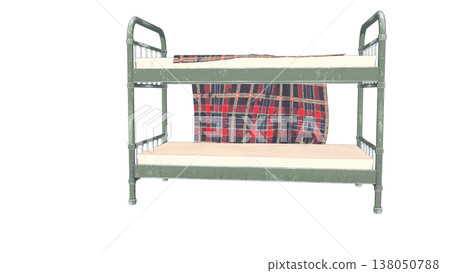 3D illustration of a bunk bed 138050788