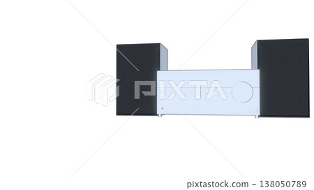3D illustration of a stereo system 138050789