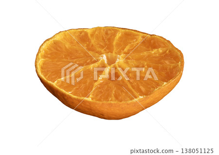 Citrus orange macro slice, juicy pulp texture isolated background Citrus orange macro slice, juicy pulp texture isolated background 138051125
