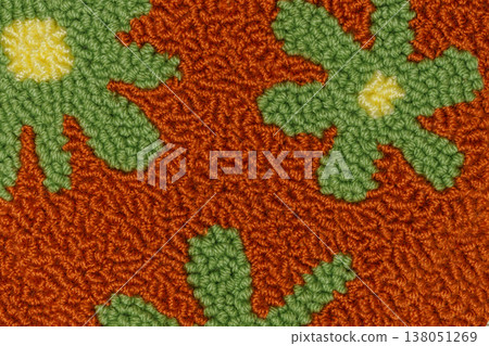Earthy tufted floral mat autumnal Earthy tufted floral mat autumnal 138051269