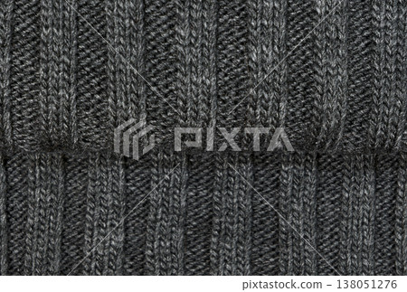 Ribbed hem seam closeup, cuff detail 138051276