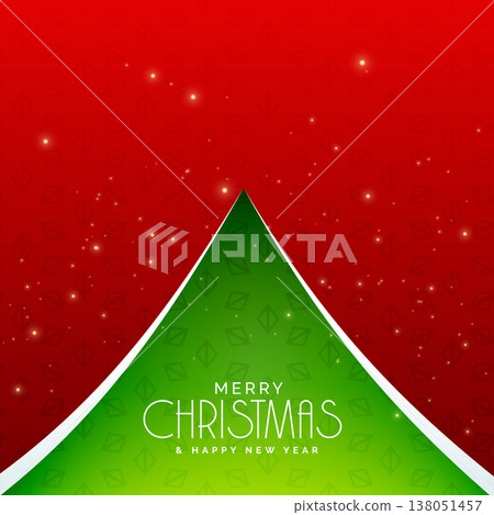 creative green christmas tree design background 138051457