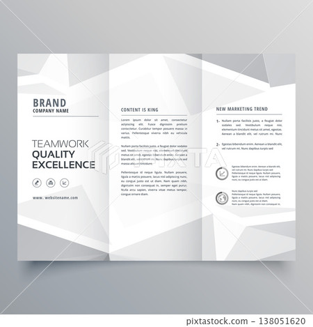 minimal white trifold business brochure design template minimal white trifold business brochure design template 138051620