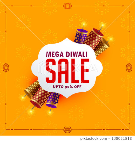 festival sale background with diwali crackers festival sale background with diwali crackers 138051818
