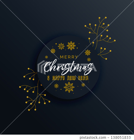 dark merry christmas premium greeting design with decorative element dark merry christmas premium greeting design with decorative element 138051833