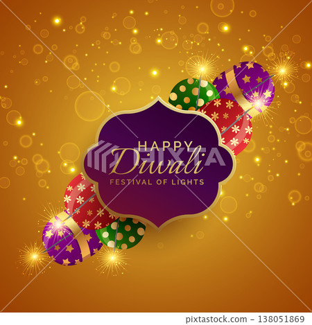 sparkling diwali festival crackers vector background sparkling diwali festival crackers vector background 138051869