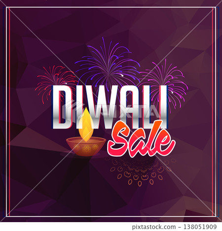 diwali sale background with fireworks 138051909