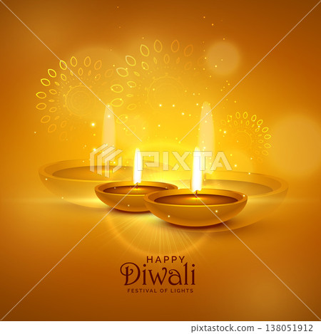 luxury diwali festival greeting background with decorative elements luxury diwali festival greeting background with decorative elements 138051912