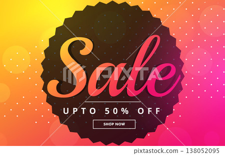 vibrant sale banner poster design template vibrant sale banner poster design template 138052095
