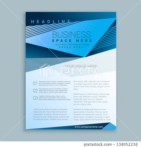 blue brochure flyer poster vector design template blue brochure flyer poster vector design template 138052238