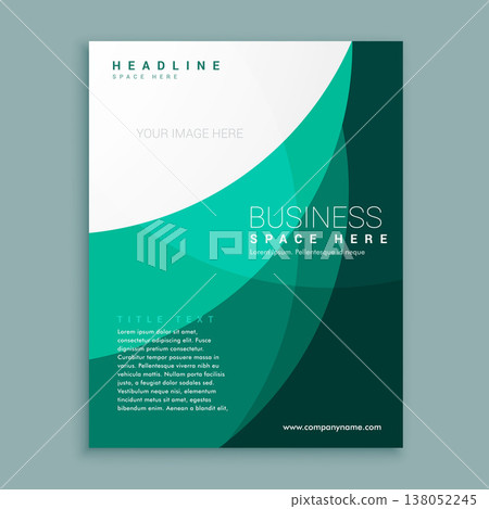 abstract green company magazine cover page brochure design abstract green company magazine cover page brochure design 138052245