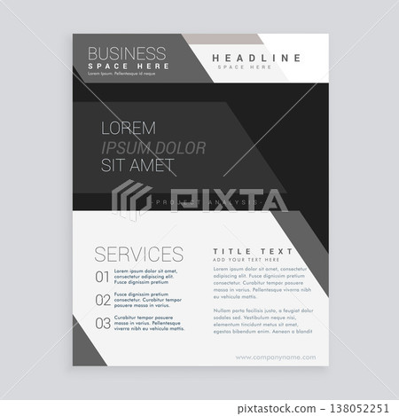 black business brochure vector design template black business brochure vector design template 138052251
