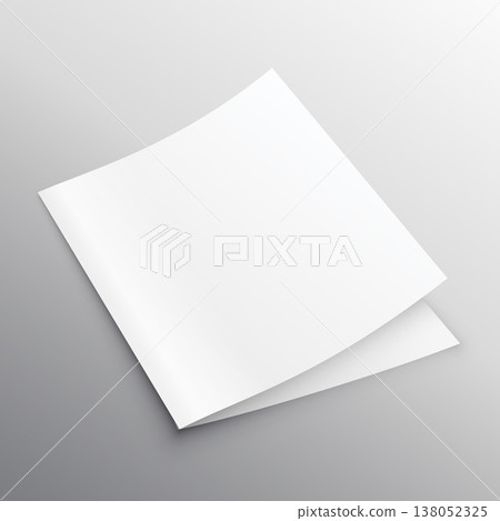 blank mockup bi-fold or book template vector design 138052325
