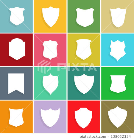 collection of badges and labels symbol 138052334