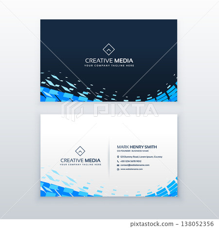 abstract modern blue business card design abstract modern blue business card design 138052356