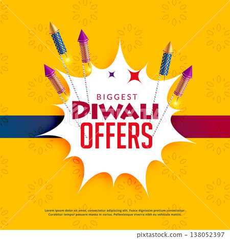 diwali sale yellow background with crackers diwali sale yellow background with crackers 138052397