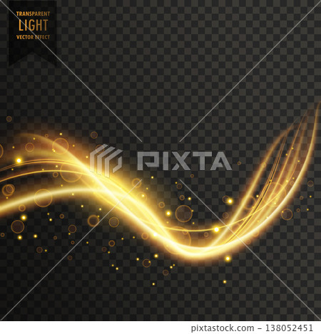 transparent golden light effect vector transparent golden light effect vector 138052451