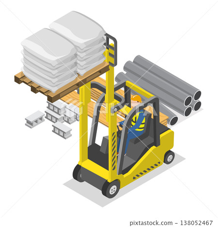 3D Isometric Flat Vector Illustration of Hardware Store, Renovation Retail. Item 3 3D Isometric Flat Vector Illustration of Hardware Store, Renovation Retail. Item 3 138052467