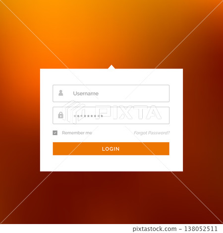 modern white login user interface form design vector template modern white login user interface form design vector template 138052511