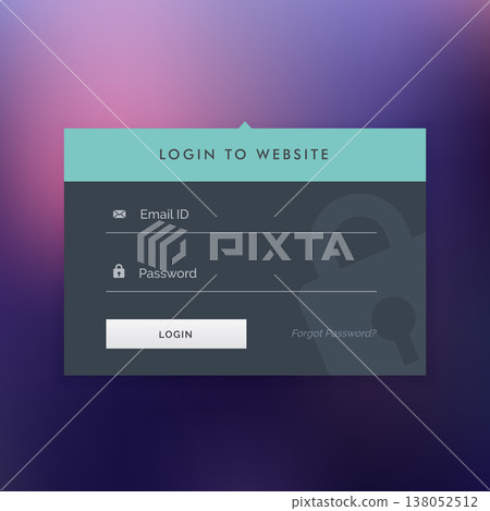 dark login ui template design in flat style dark login ui template design in flat style 138052512