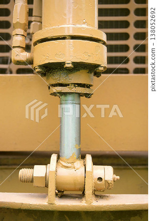 Hydraulic Cylinder Assembly on a background Hydraulic Cylinder Assembly on a background 138052692