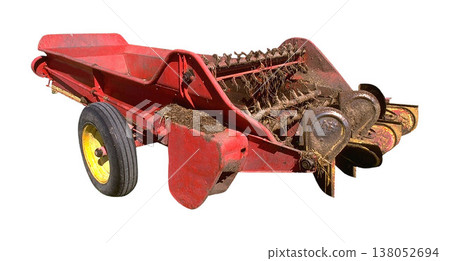 Manure Spreader isolated on a white background 138052694