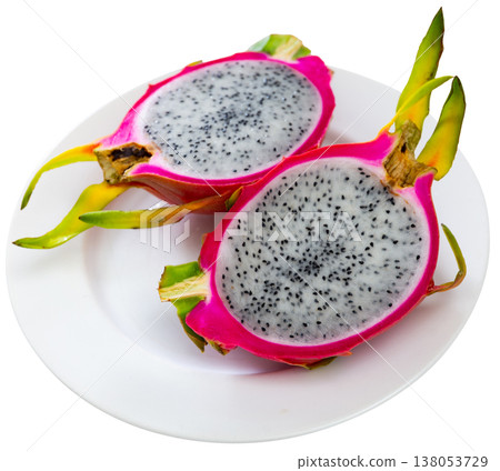 Sweet tropical fruit, pitaya, on table 138053729