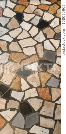 Abstract mosaic made of natural stone Abstract mosaic made of natural stone 138053902