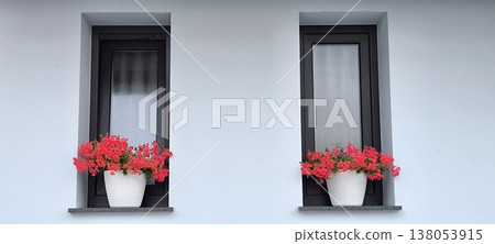 Summer Home Decor: Flowers on Windowsills Summer Home Decor: Flowers on Windowsills 138053915