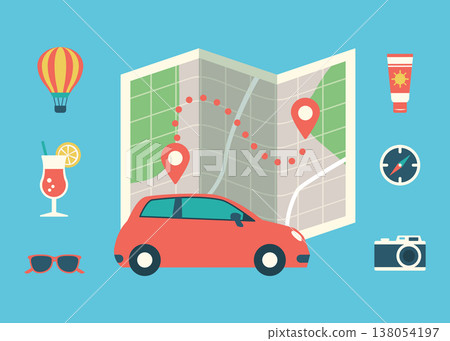 Road Trip Adventure and Travel Planning Stock Illustration Road Trip Adventure and Travel Planning Stock Illustration 138054197
