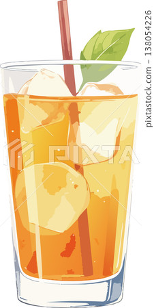 Watercolor-style iced tea 138054226